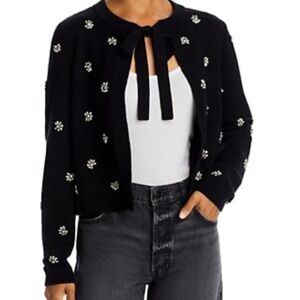 Sweater Weather🍁 AQUA Bow Embellished Cardigan - Exclusive